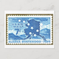 Timbre vintage de l'état de l'Alaska