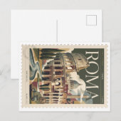 Carte Postale Timbre Vintage Roma Classica (Devant / Derrière)