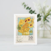 Carte postale Timbre vintage Van Gogh (Debout devant)