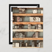 Carte Postale timbres de bloc d'impression antique (Devant / Derrière)