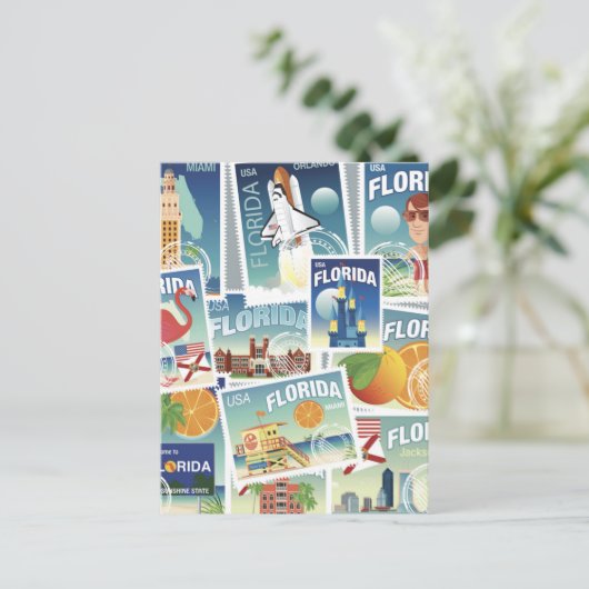 Carte Postale Timbres de Floride (Debout devant)