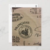 Carte Postale Timbres de voyage français (Devant / Derrière)