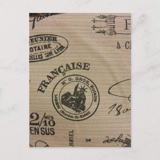 Carte Postale Timbres de voyage français (Devant)