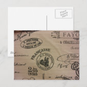 Carte Postale Timbres de voyage français (Devant / Derrière)