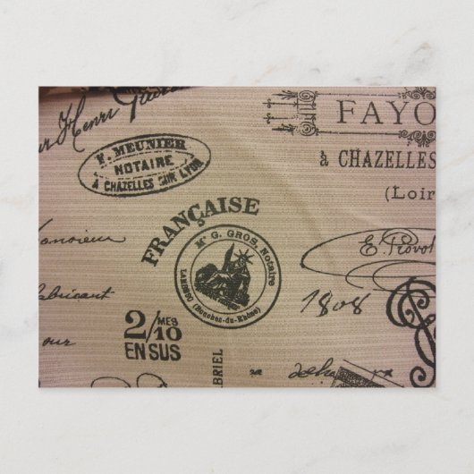 Carte Postale Timbres de voyage français (Devant)