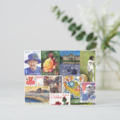 Carte Postale Timbres Mondiaux de Voyage (Collage) (Debout devant)