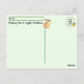 Carte Postale Timbres personnalisés en pot de Noël (Dos)