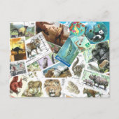 Carte postale Timbres postfranchissables pour anim (Devant)