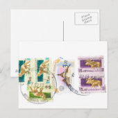 Carte Postale Timbres russes (Devant / Derrière)