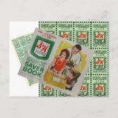 Carte Postale Timbres verts (Devant)