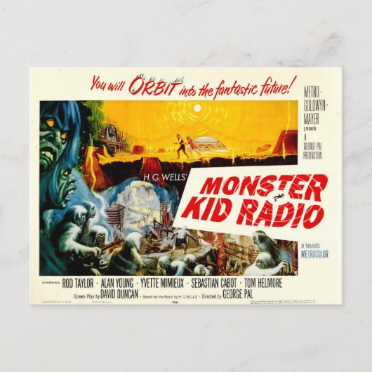 Carte postale Time Travel de Monster Kid Radio (Devant)