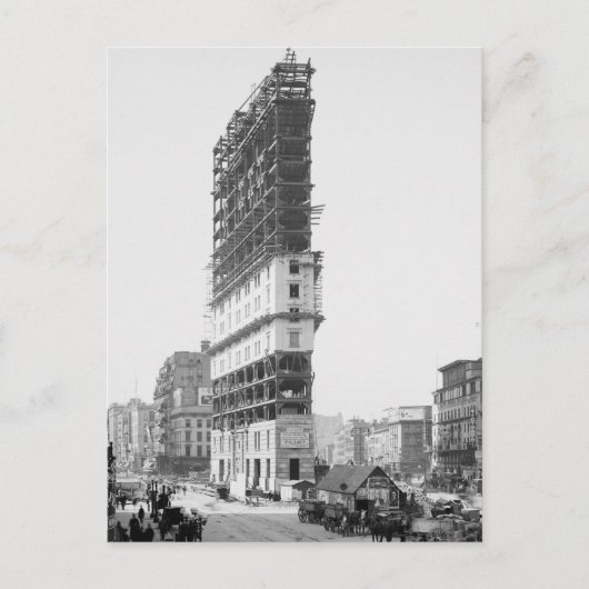 Carte Postale Times Building Under Construction, New York : 1904 (Devant)