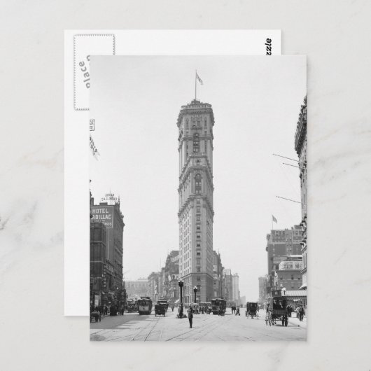 Carte Postale Times Carré, 1908 (Devant / Derrière)