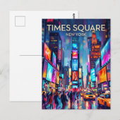 Carte Postale Times Square États-Unis (Devant / Derrière)