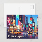 Carte Postale Times Square New York (Devant / Derrière)