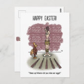 Carte postale Time's Up Pâques (Devant / Derrière)