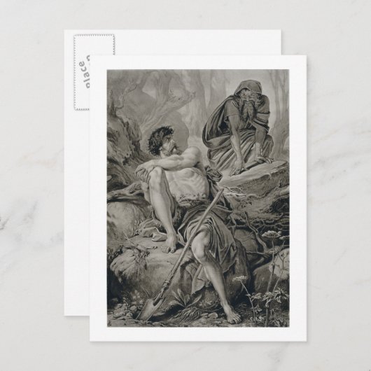 Carte Postale Timon et Apemantus, du Timon d'Athènes par Willi (Devant / Derrière)