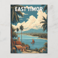 Timor Oriental Illustration Voyage Art Vintage
