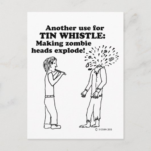 Carte Postale Tin Whistle Zombie Exploser (Devant)