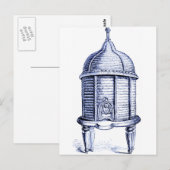 Carte Postale Tinte bleue de la ruche vintage (Devant / Derrière)