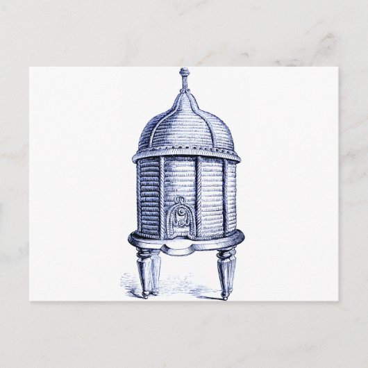 Carte Postale Tinte bleue de la ruche vintage (Devant)