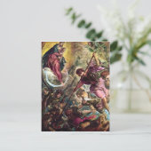 Carte Postale Tintoretto - Bataille de l'Archange Michael avec (Debout devant)