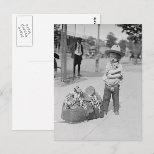 Carte Postale Tiny Cowboy, 1923 (Devant / Derrière)