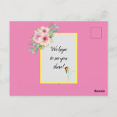 Carte Postale Tiny Dancer | Fête d'anniversaire de ballet floral (Dos)