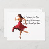 Carte Postale Tiny Dancer Series Rouge (Devant / Derrière)