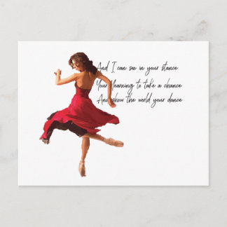 Carte Postale Tiny Dancer Series Rouge