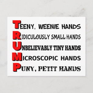 Carte Postale Tiny Hands Trump Post Card