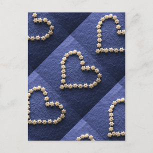 Carte Postale Tiny Pasta Stars Forme de coeur