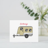Carte Postale Tiny Tan Caravan Camper Thunder_Cove (Debout devant)