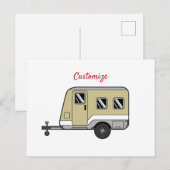 Carte Postale Tiny Tan Caravan Camper Thunder_Cove (Devant / Derrière)