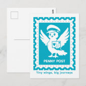Carte Postale Tiny Wings Big Journeys Penny Post (Devant / Derrière)