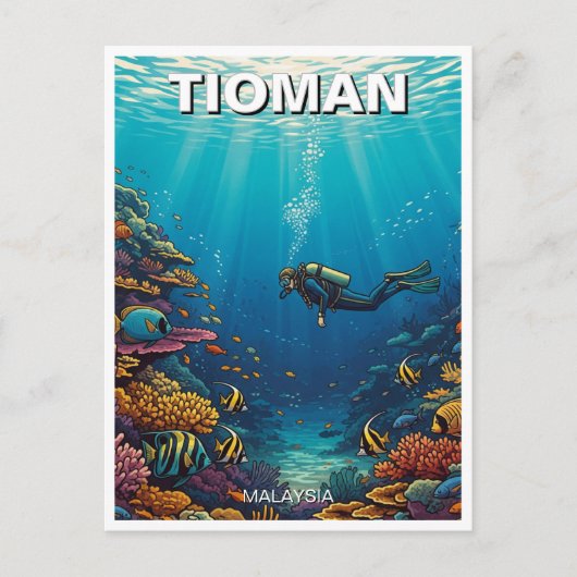 Carte Postale Tioman Malaisie Plongée sous-marine (Devant)