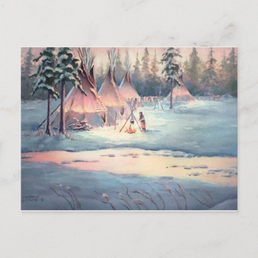 Carte Postale TIPI CAMP CHORES par SHARON SHARPE (Devant)