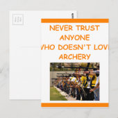 Carte Postale tir à l'arc (Devant / Derrière)