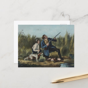 Carte Postale Tir de canard sauvage par Nathaniel Currier