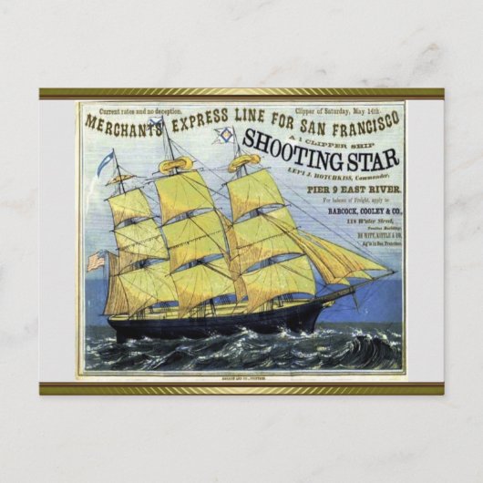 Carte Postale Tir Star Clipper voile (Devant)
