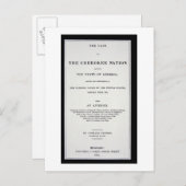 Carte Postale Tirage anti-enlèvement, par Nation Cherokee, en ré (Devant / Derrière)