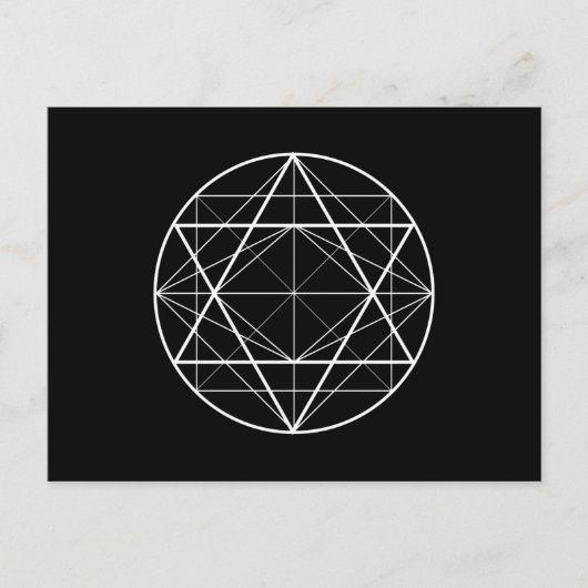 Carte Postale Tirage de géométrie sacrée des triangles circulair (Devant)