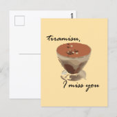 Carte Postale Tiramisu, tu me manques (Devant / Derrière)