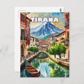 Carte Postale Tirana s'épanouit, joyau des Balkans (Devant / Derrière)