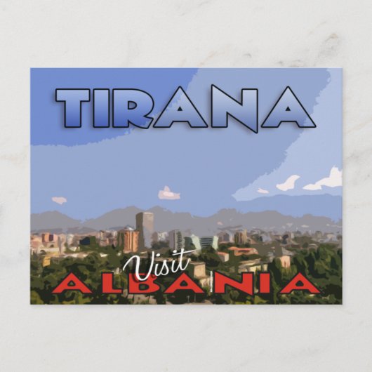 Carte Postale Tirana, Visite Albanie (Devant)