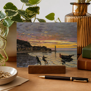 Carte Postale Tirant un bateau à terre, Honfleur