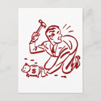 Carte Postale tirelire