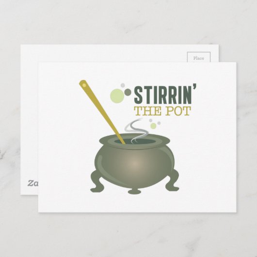 Carte Postale Tirer le pot (Devant / Derrière)