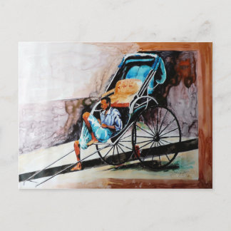 Carte Postale tireur à crèche