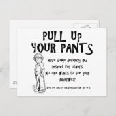 Carte Postale Tirez sur votre pantalon (Devant / Derrière)